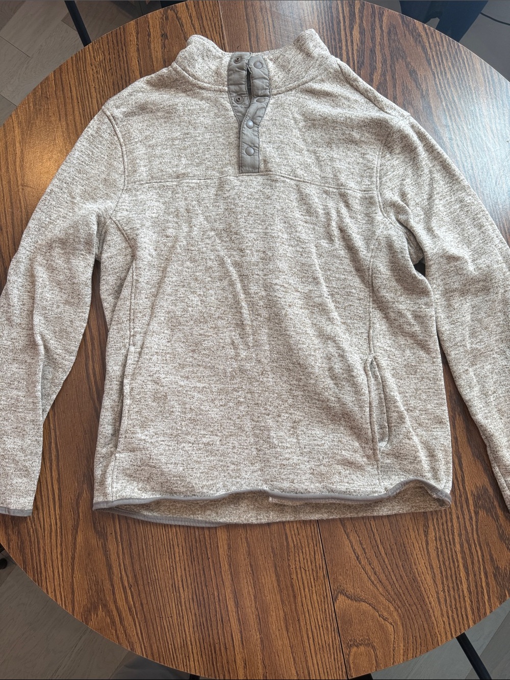 Goodfellow & Co Heathered Tan Zip-Front Sweater
